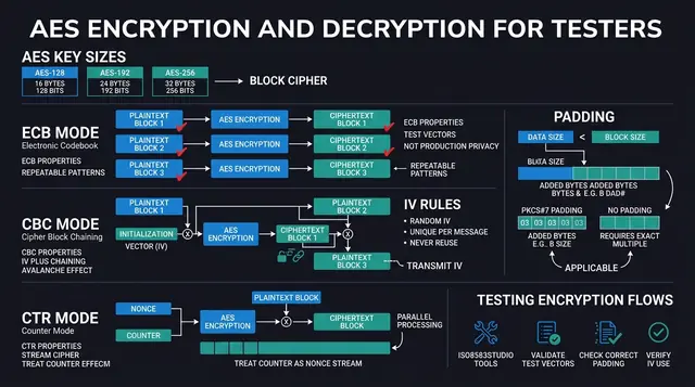 AES Encryption and Decryption: Modes, IVs, and Padding for Testers