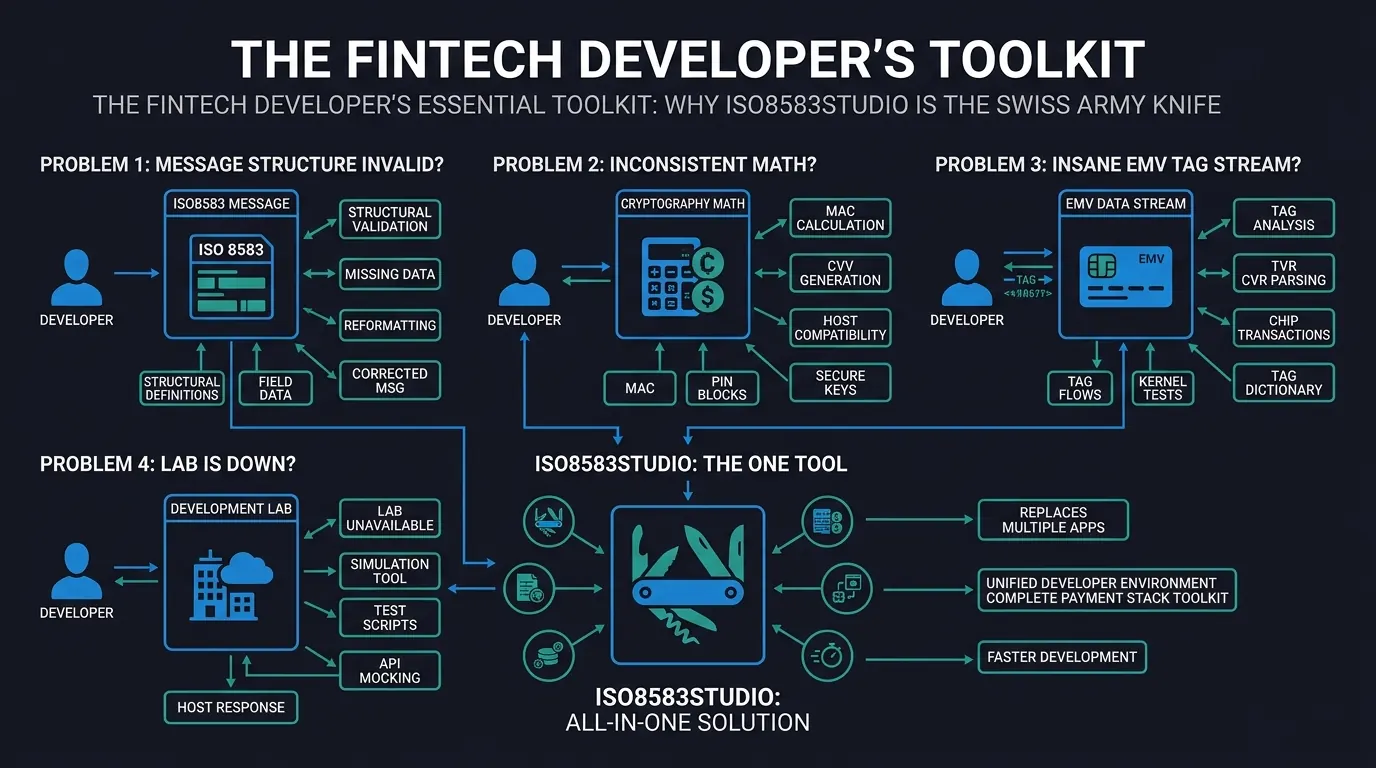 Cover illustration: The Fintech Developer’s Essential Toolkit: Why ISO8583Studio Is the Swiss Army Knife