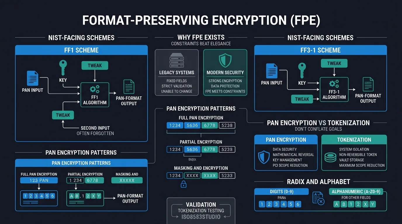 Cover illustration: Format-Preserving Encryption (FPE): FF1, FF3, and PAN-Friendly Tokenization