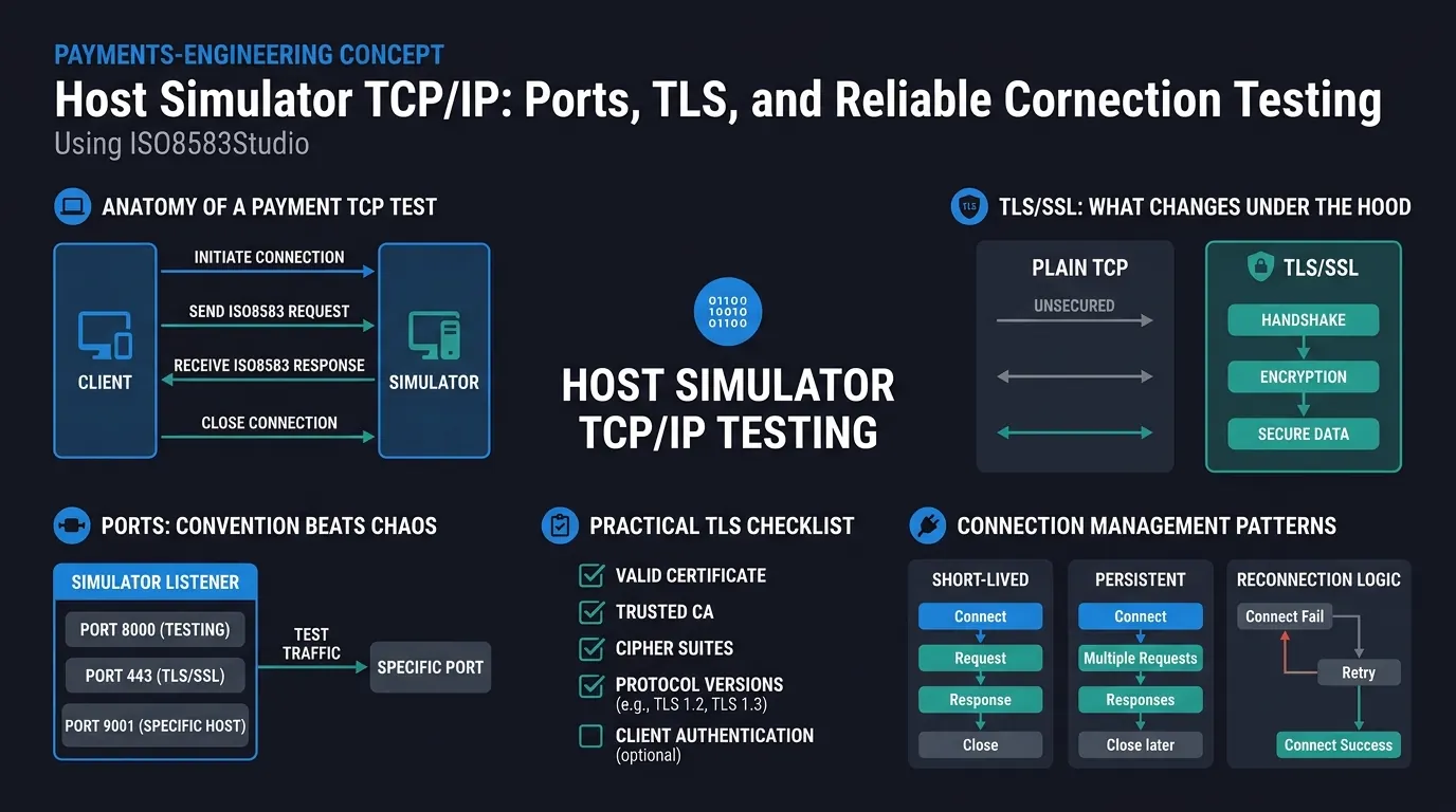 Cover illustration: Host Simulator TCP/IP: Ports, TLS, and Reliable Connection Testing