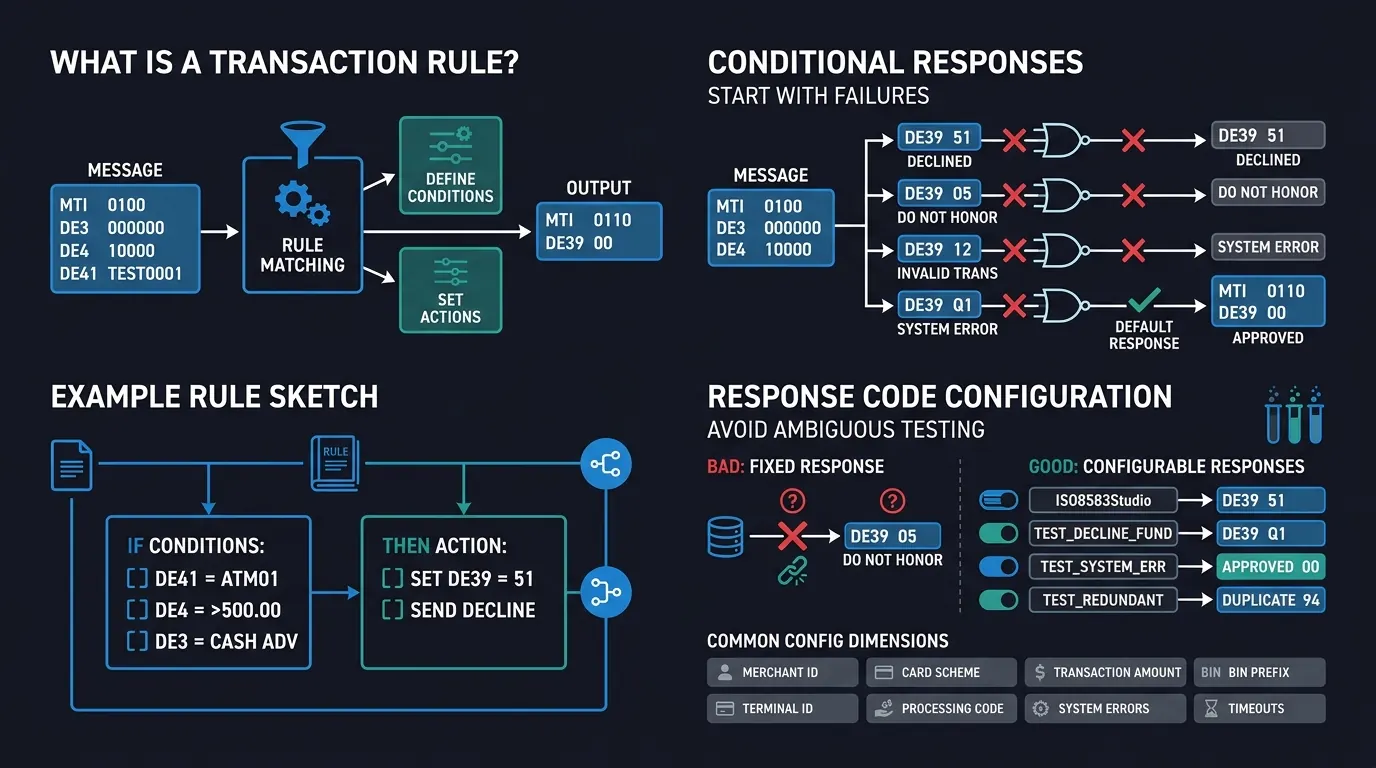 Cover illustration: Transaction Rules: Conditional Responses and Response Code Configuration