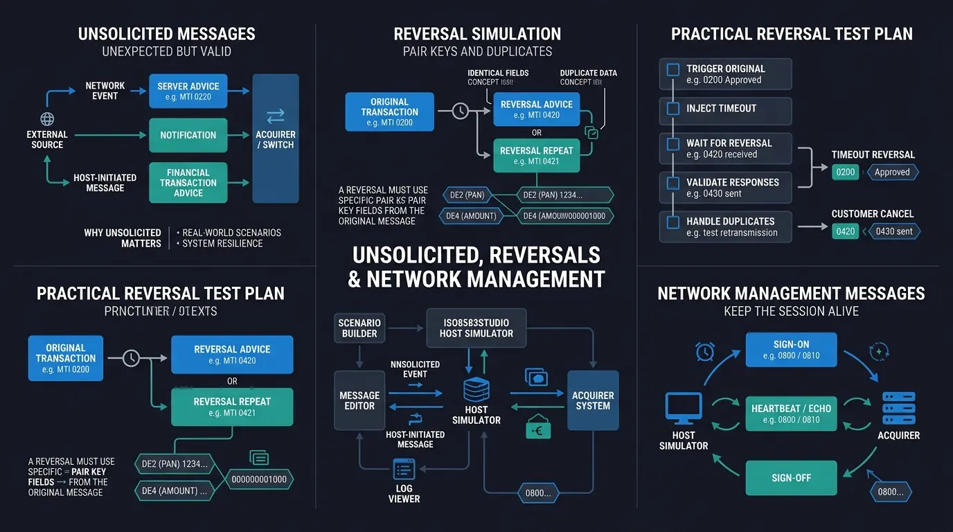 Cover illustration: Unsolicited Messages, Reversals, and Network Management in Host Simulation