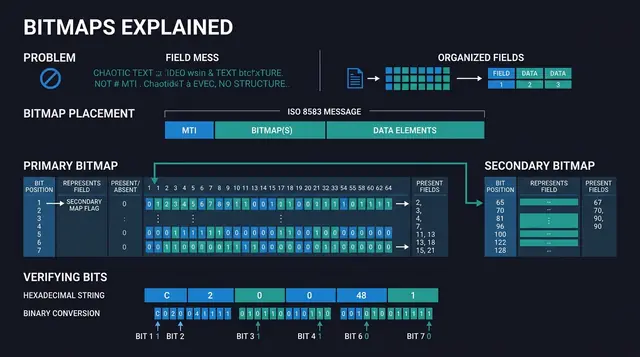 ISO 8583 Bitmaps Explained: Primary, Secondary, and How to Read the Flags