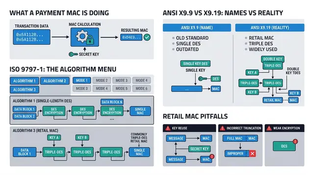 MAC Calculation for Payments: ISO 9797-1, ANSI X9.9/X9.19, and Retail MAC
