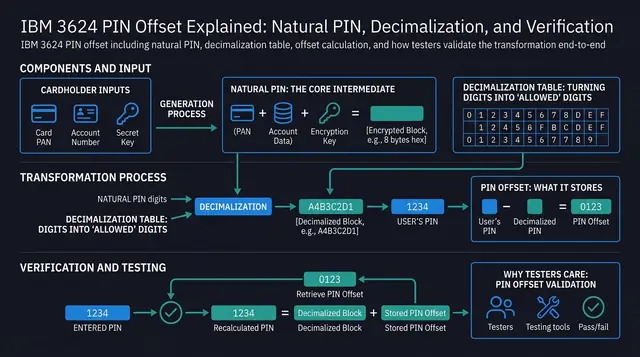 IBM 3624 PIN Offset Explained: Natural PIN, Decimalization, and Verification